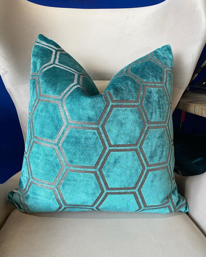 Alexis Teal Large Cushion