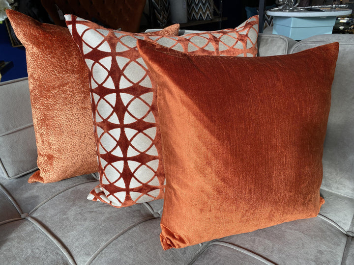 Bingham Orange Large Cushion