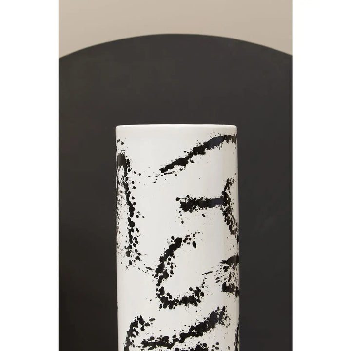 Black and White Splatter Vase