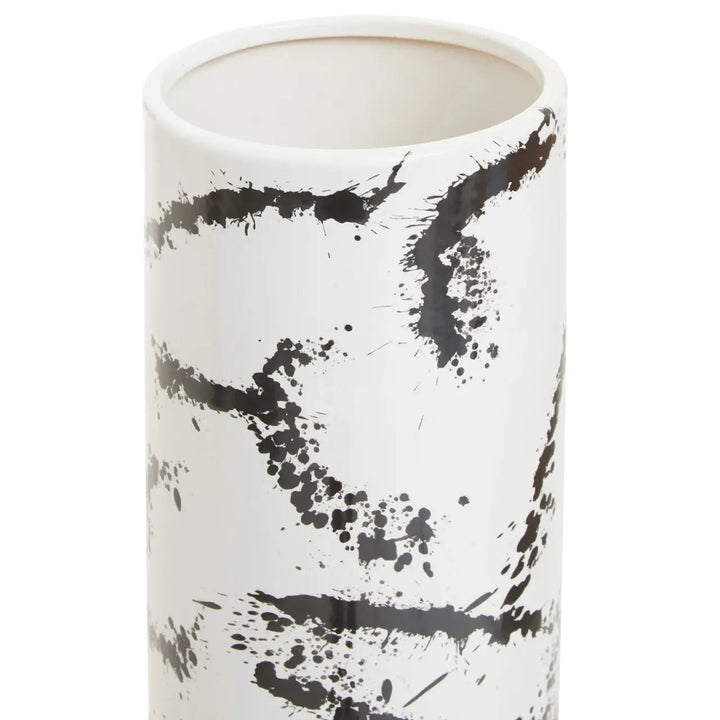 Black and White Splatter Vase