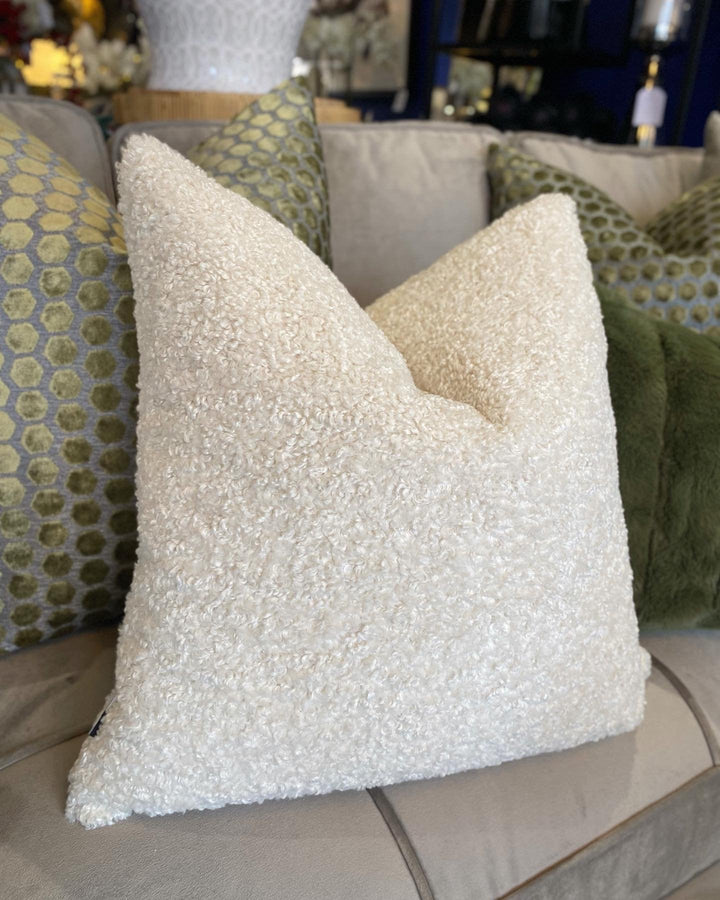 Bouclé Ivory Cushion