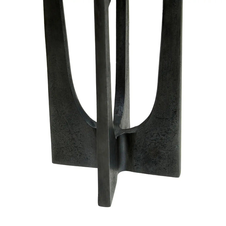 Dark Grey Metal Candle Holder