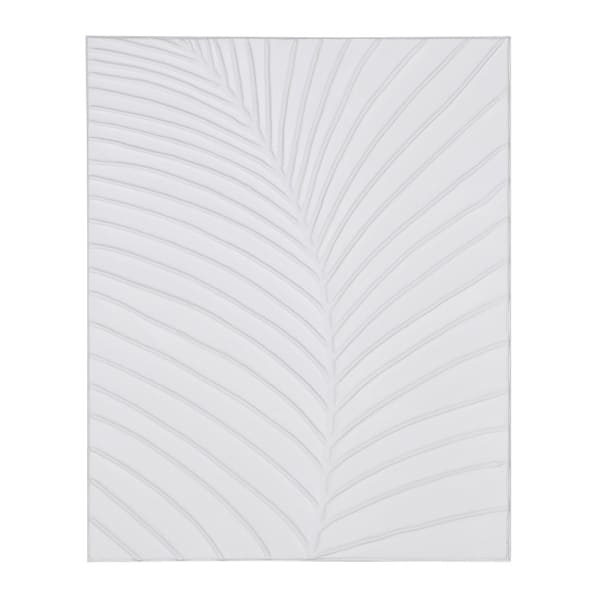 Hand Painted White Fern Artwork