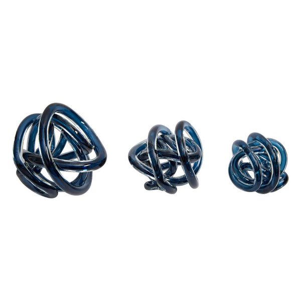 Large Blue Glass Knot