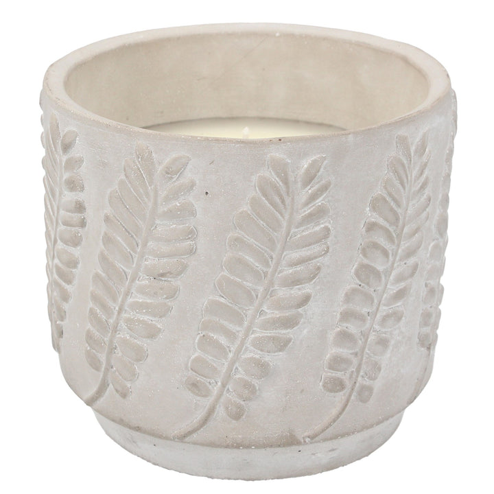 Large Leaf Design Citronella Candle