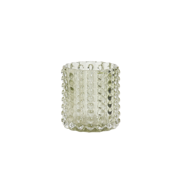 Light Green Dot Candle Holder