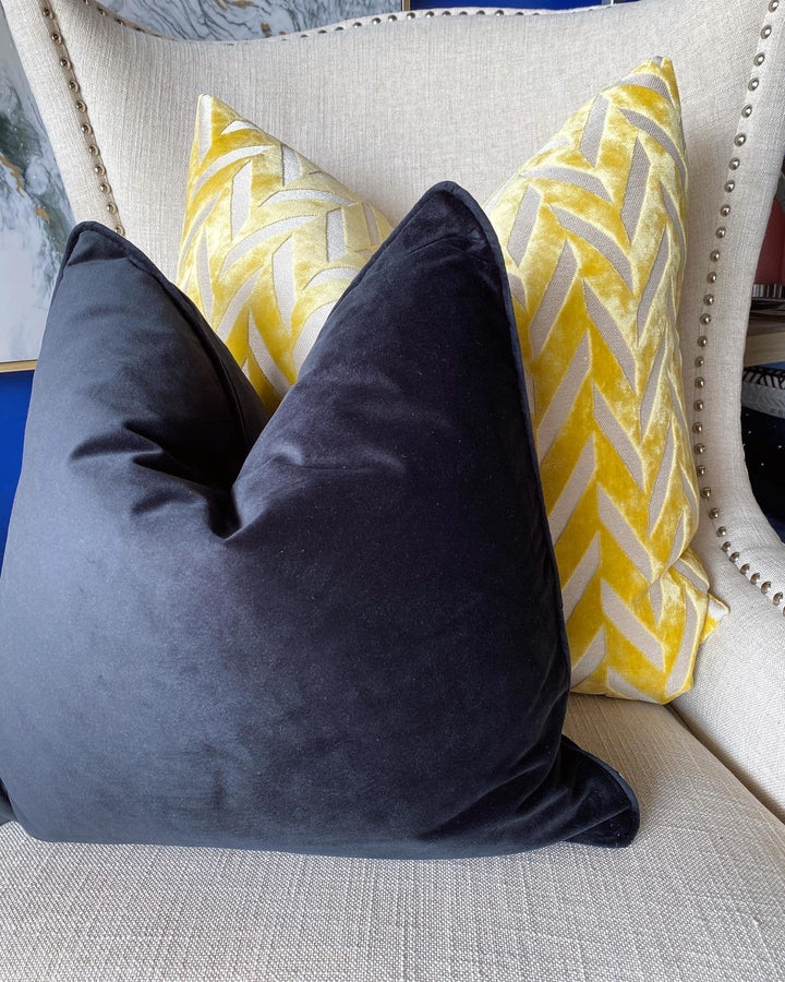 Luxe Black Small Cushion