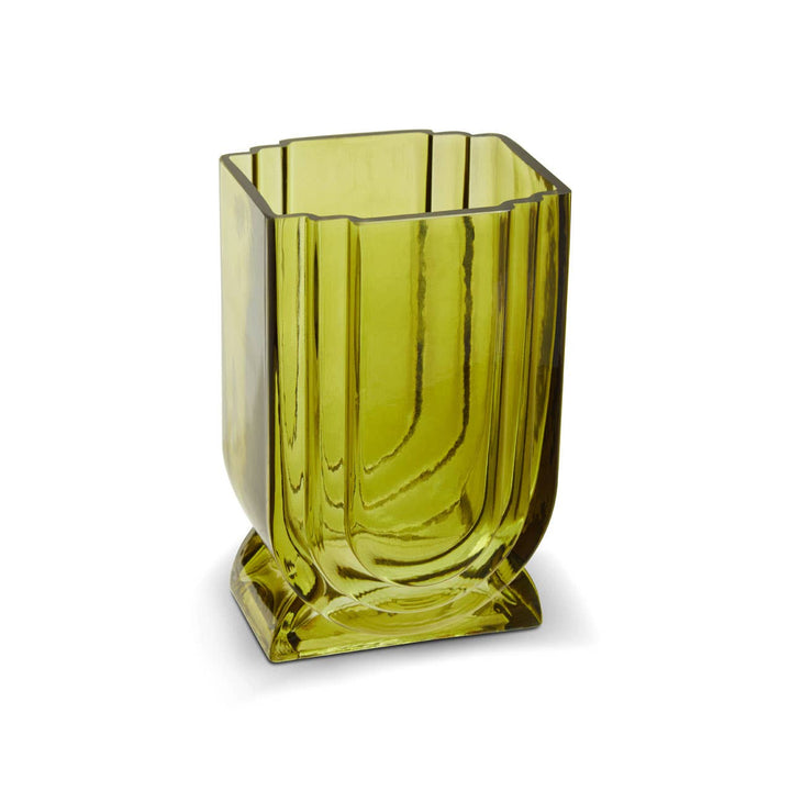 Olive Green Glass Vase