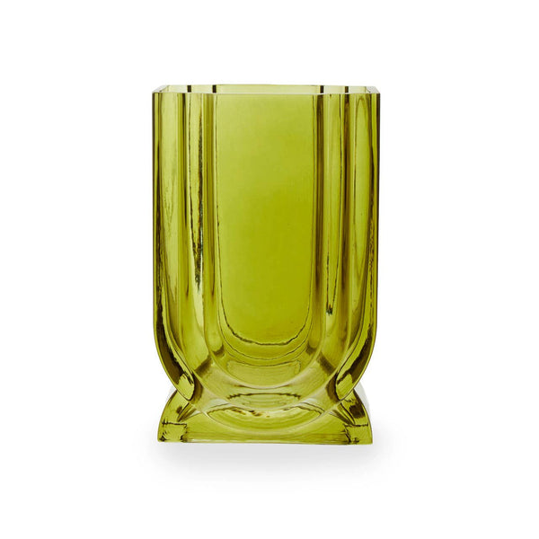 Olive Green Glass Vase