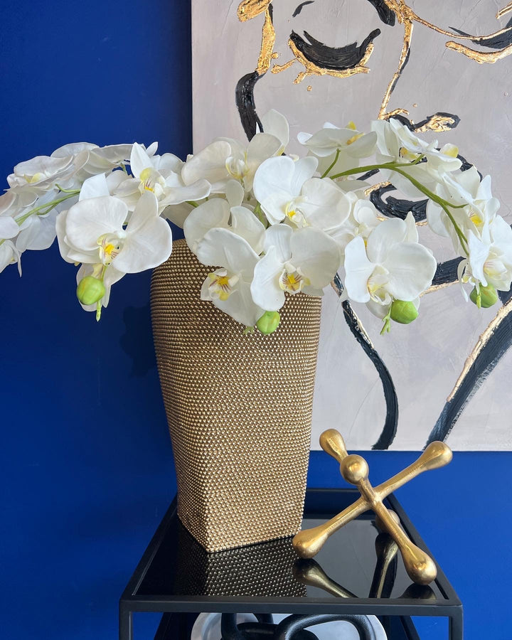 White Curved Orchid Stem