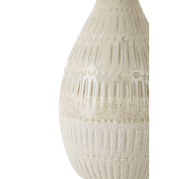 White Stoneware Bottle Vase