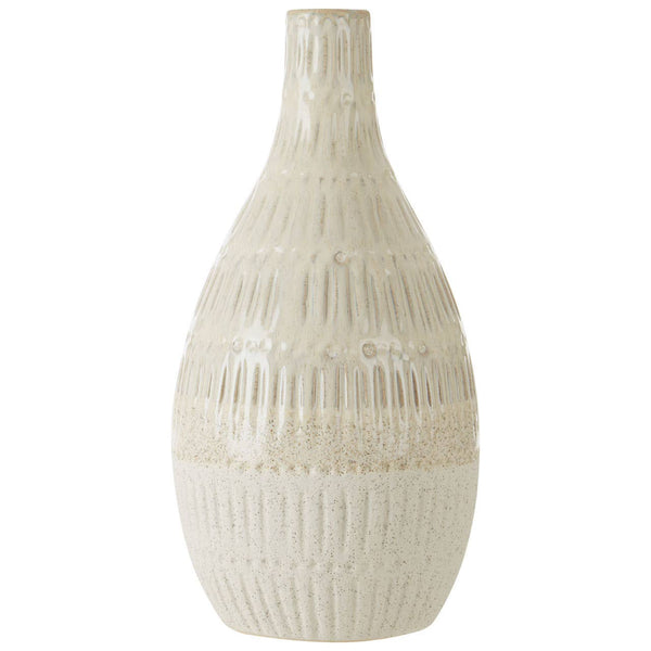 White Stoneware Bottle Vase