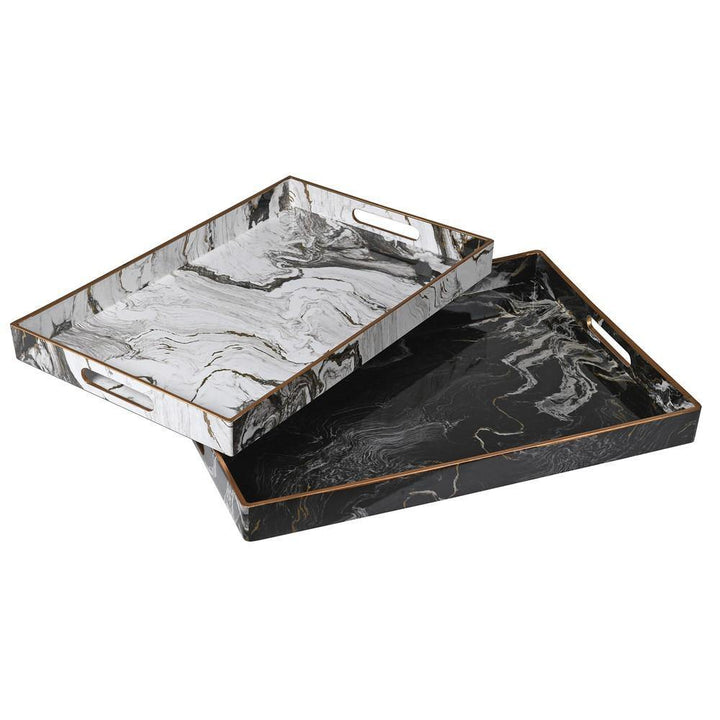 Black Marble Effect Tray