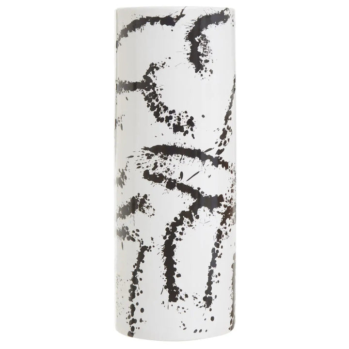 Black and White Splatter Vase