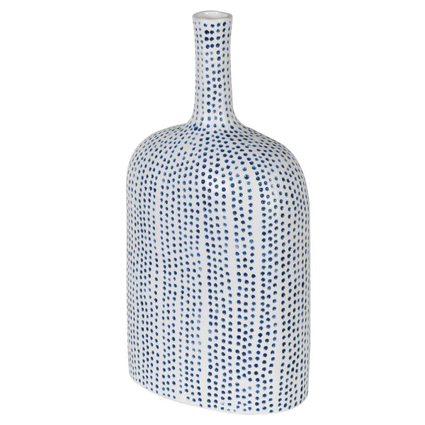 Blue Spotty Vase Large