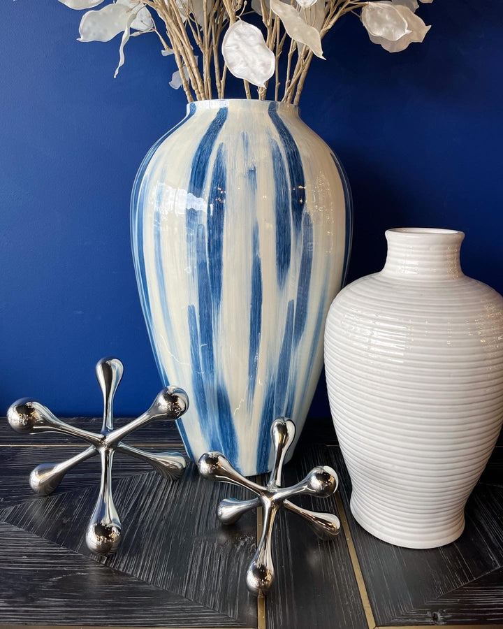 Blue Striped Vase