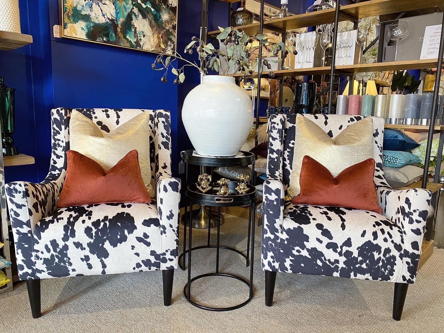 Cow print chair discount cushions