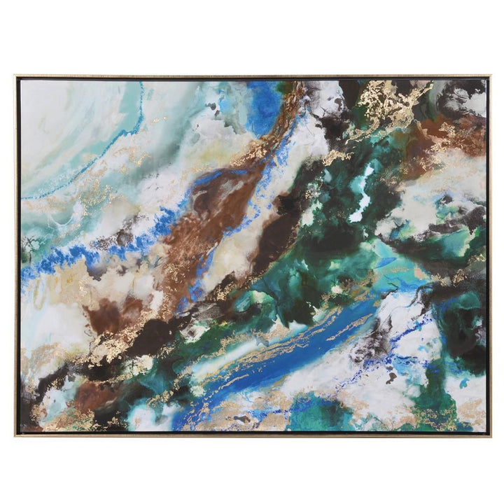 Emerald Green Abstract Print