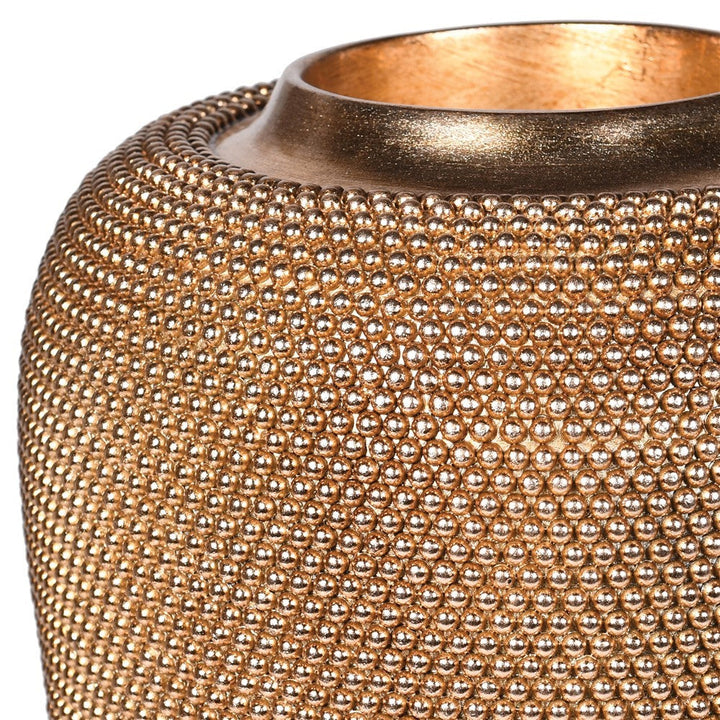 Gold Beaded Vase