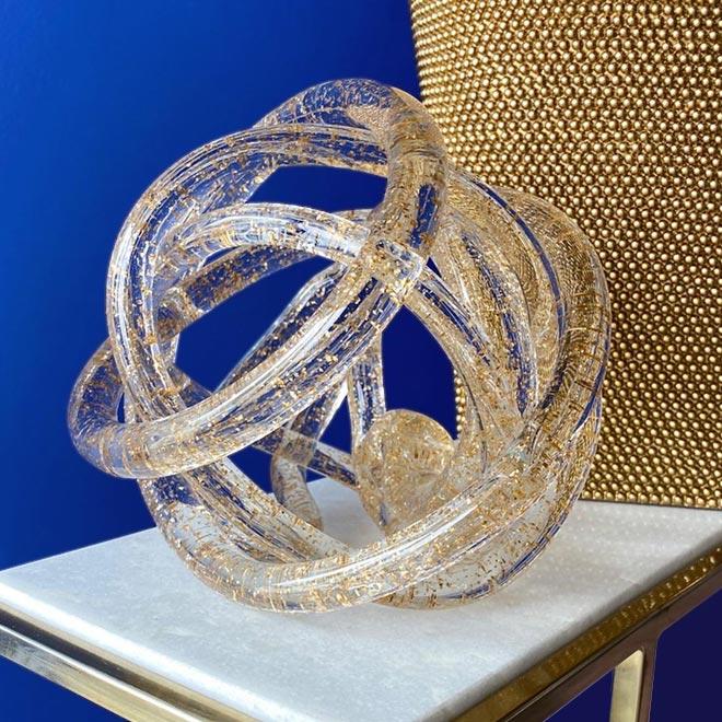 Gold Leaf Glass Knot