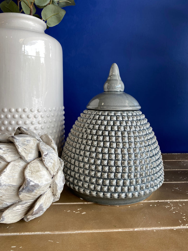 Grey Domed Bobble Jar