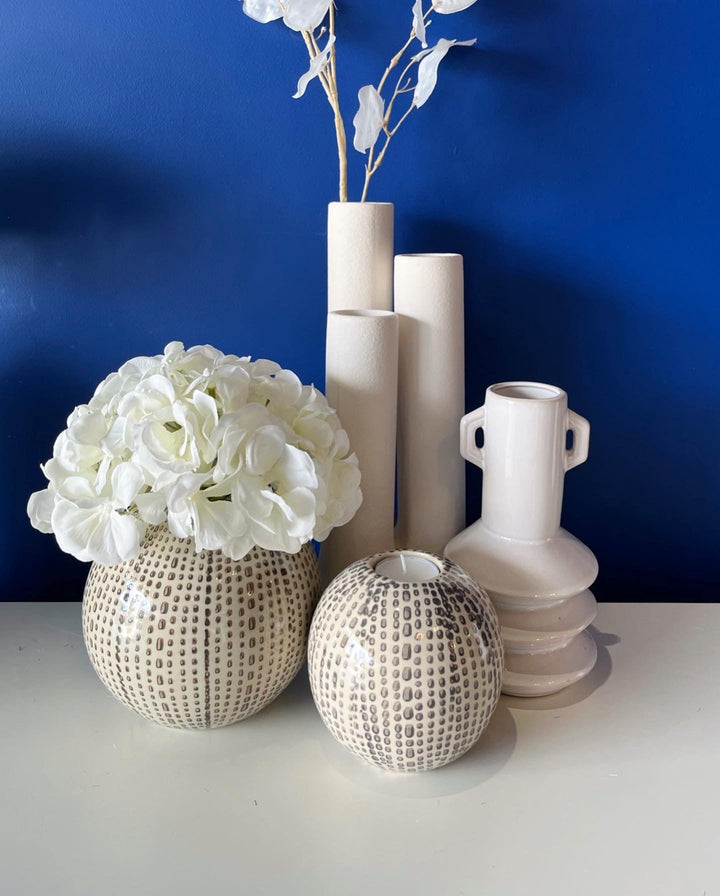 Grey Dotty Vase