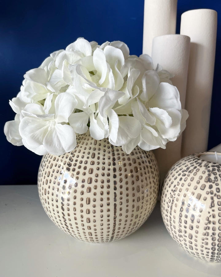 Grey Dotty Vase