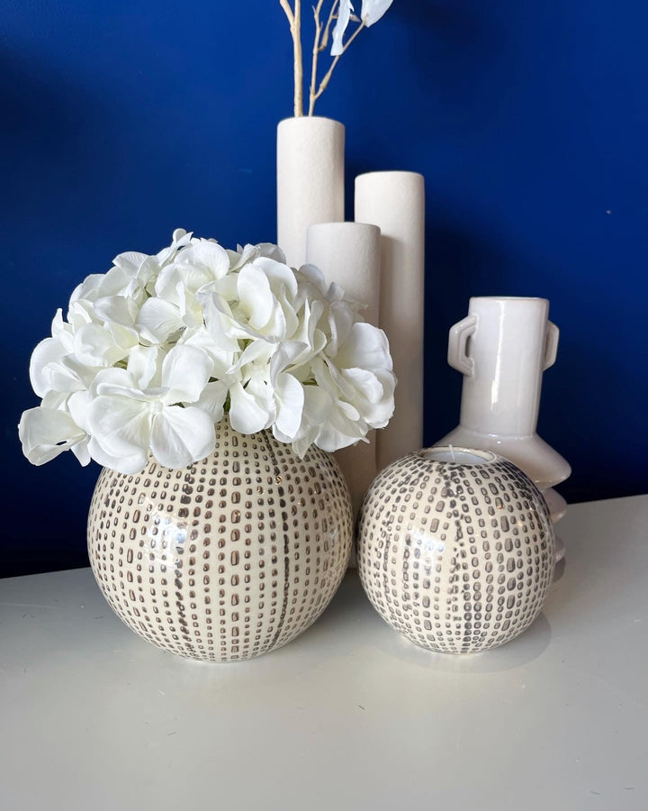 Grey Dotty Vase