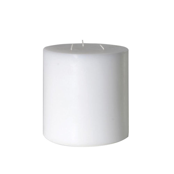 Large 3 Wick White Pillar Candle