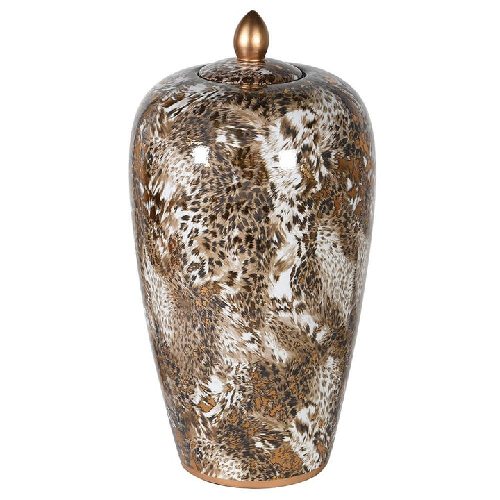 Large Leopard Print Jar