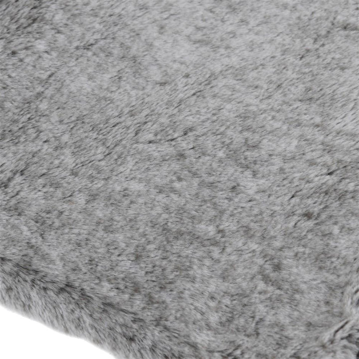 Light Grey Faux Fur Throw