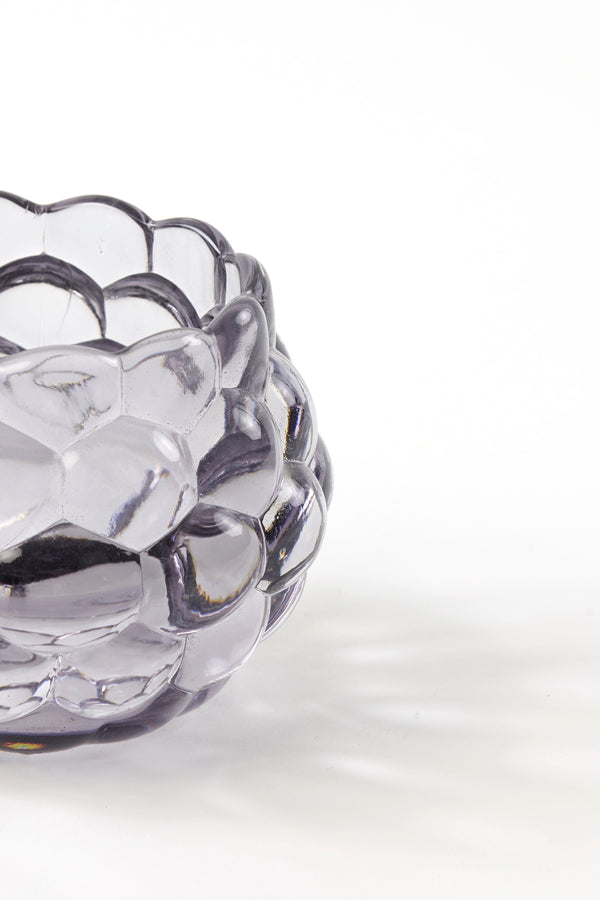 Lilac Glass Candle Holder