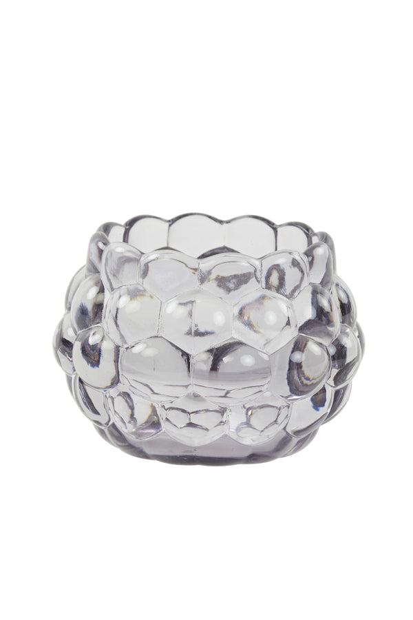 Lilac Glass Candle Holder