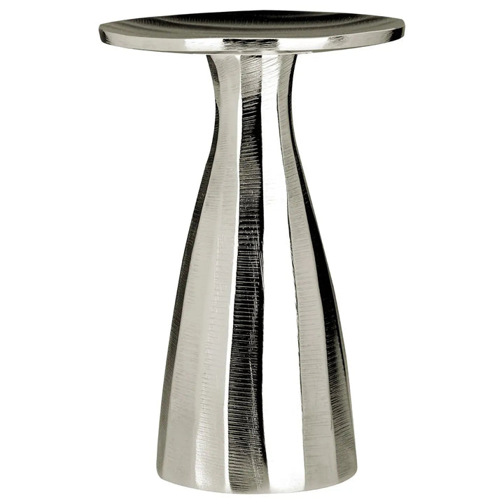 Nickel Pillar Candle Holder