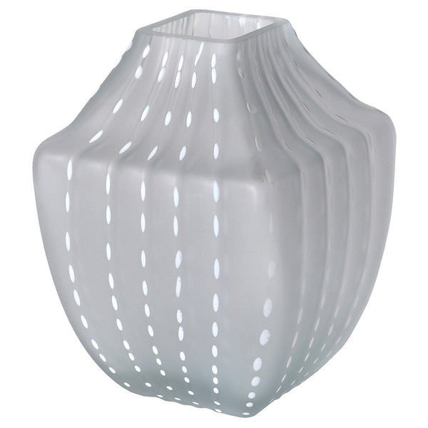 Opaque Glass Vase with Dots