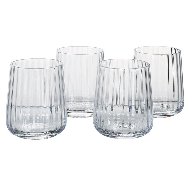 Set of 4 Ribbed Tumblers