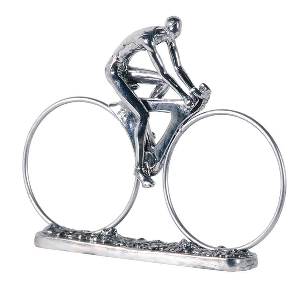 Silver Abstract Cycling Sculpture