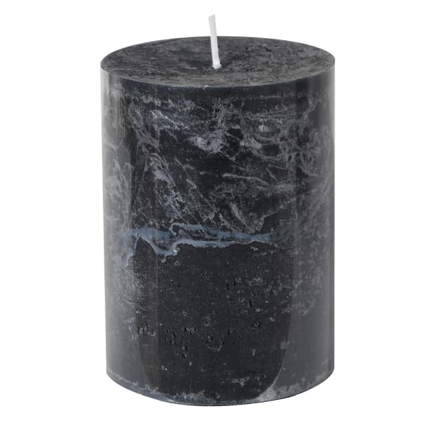 Small Black Pillar Candle