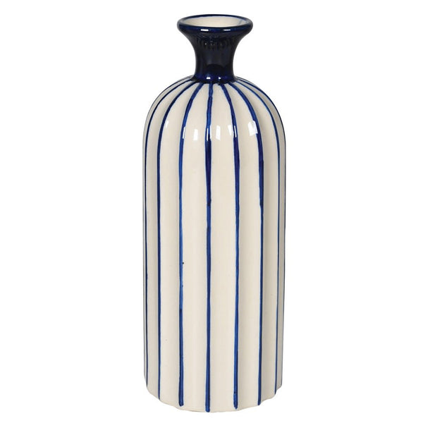 Small Blue Striped Vase