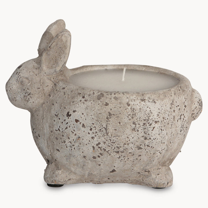 Stone Rabbit Candle