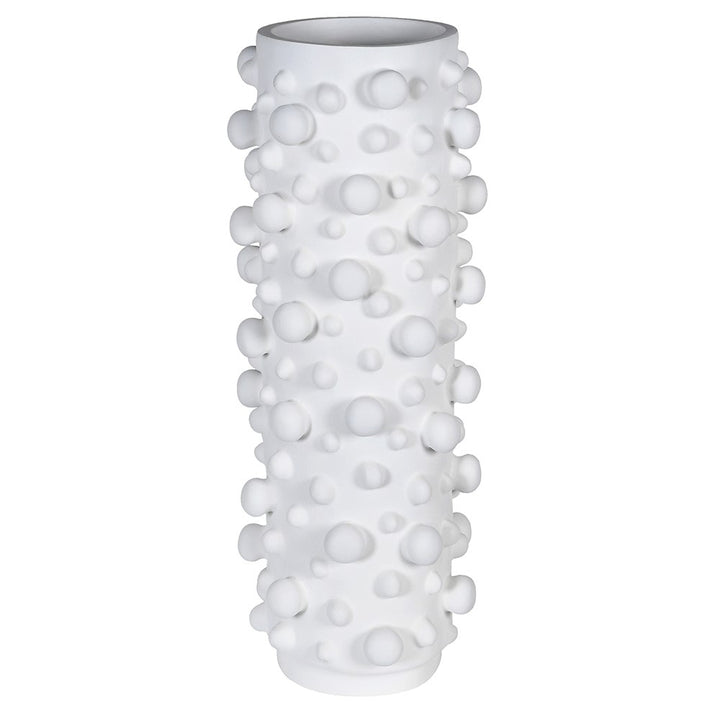 White Bobble Cylinder Vase