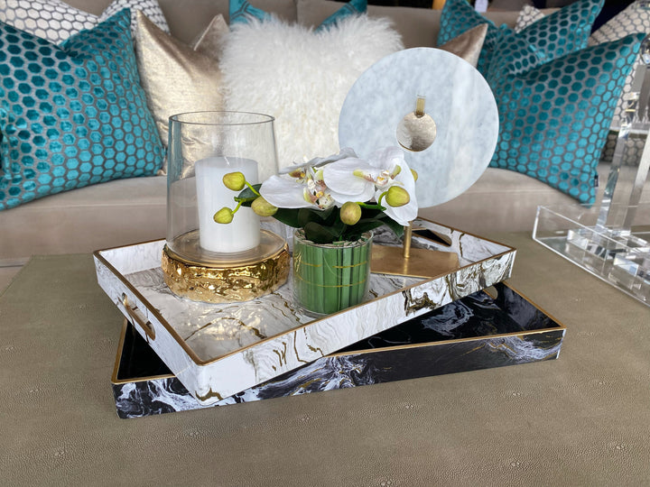 White Marble Effect Tray