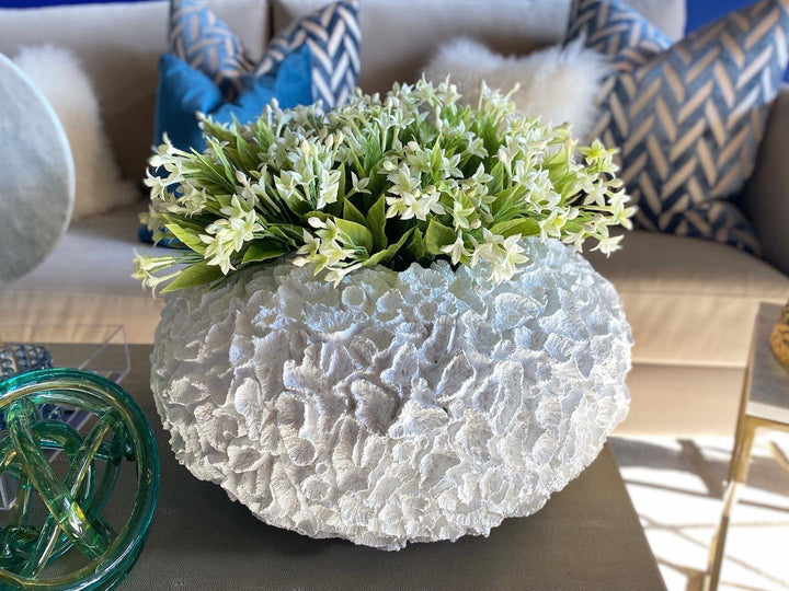 White Textured Vase