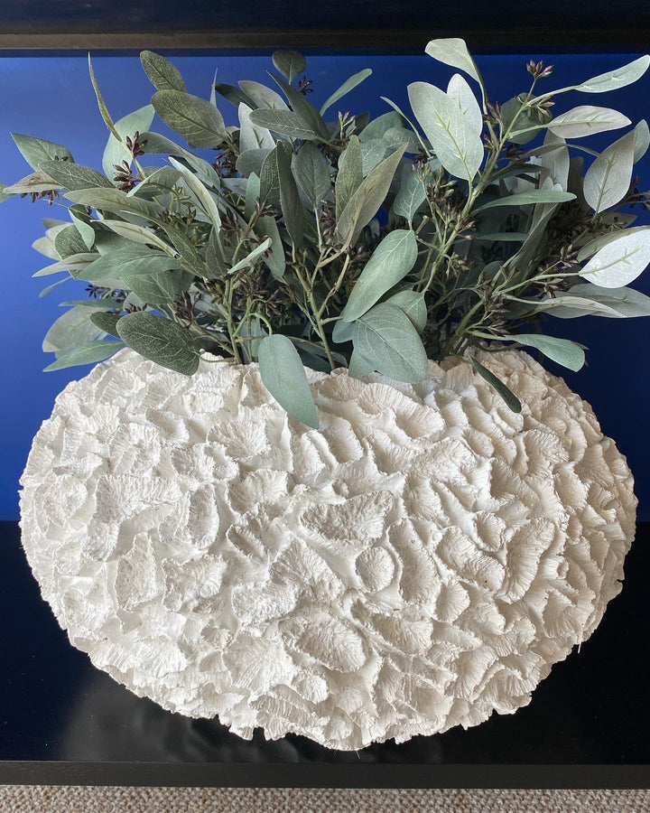 White Textured Vase