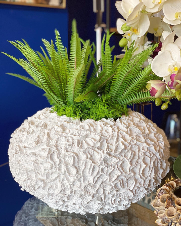 White Textured Vase